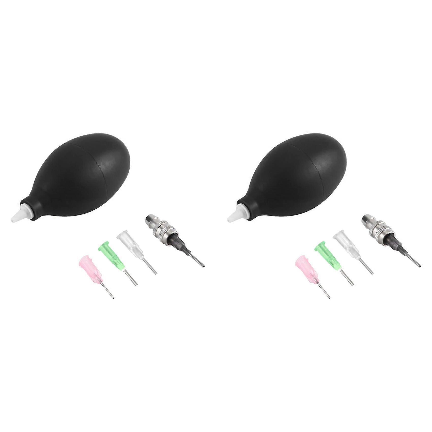 2Set Pottery Tools Supplies Ceramic Precision Applicator 3 Ounce Set Applicator Tips (Black)