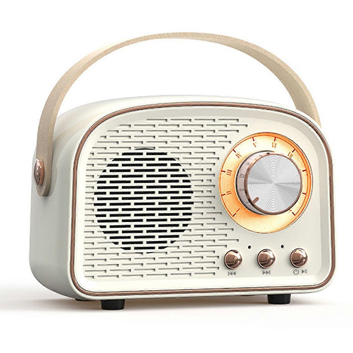 Retro Bluetooth Speaker, Wireless Vintage Speaker, Outdoors Wireless Portable Bluetooth Speaker Supports TWS Pairing/U-Disk/TF Card/AUX for Home, Trav