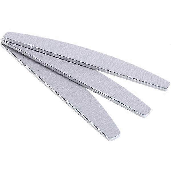 3-pack Half Moon Zebra - 100/180 - Nail File Grey