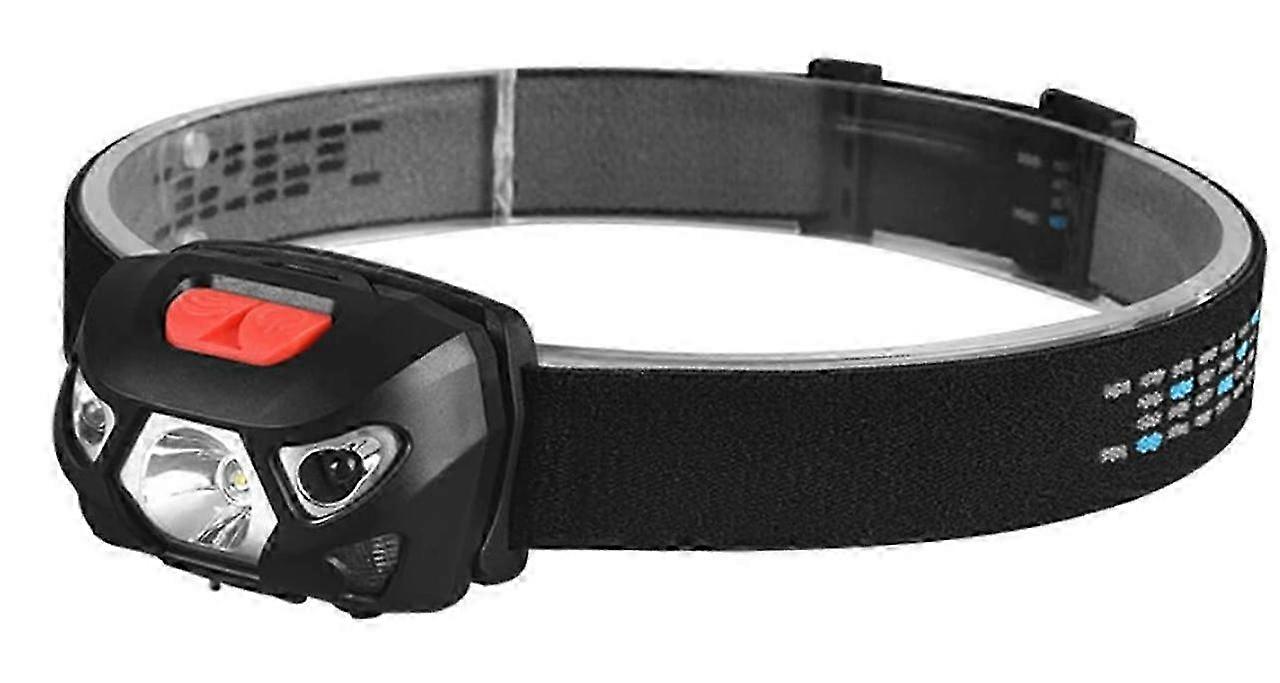 USB Rechargeable LED Headlamp with Motion Sensor, IPX6 Waterproof, 1200mAh