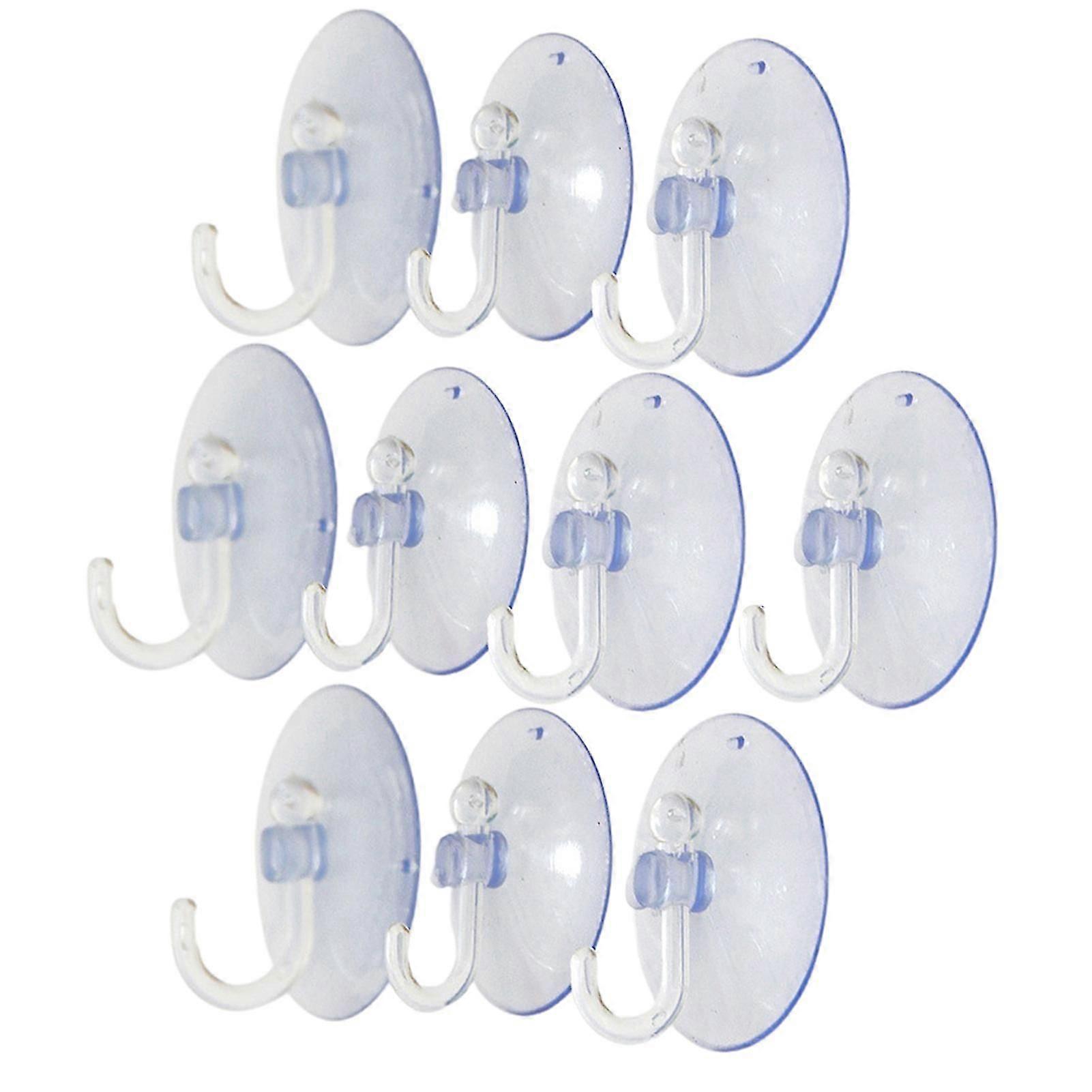 10pcs Transparent Wall Hooks Suckers Kitchen Bathroom Hangers Suction Cup Hooks