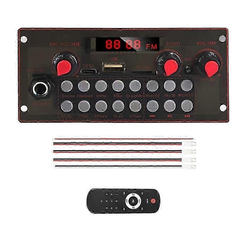 10W Bluetooth Amplifier Board MP3 Audio Decoder Board 3.7V-24V Audio Power Module with USB/TF/FM Compatible DIY Home Speaker Fast