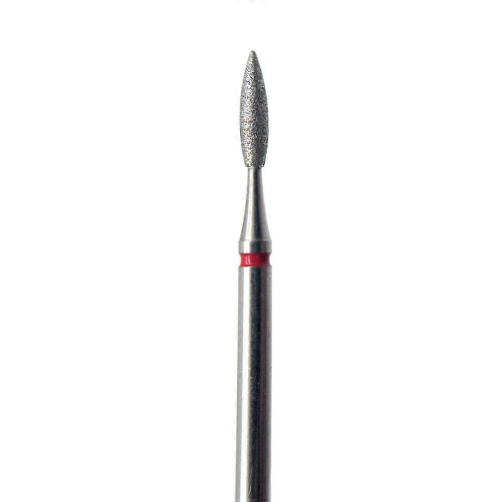 Nail Drill Bit 3/32 Diamond Flame with Rounded Tip 2mm for Precise Cuticle Care Russian Manicure