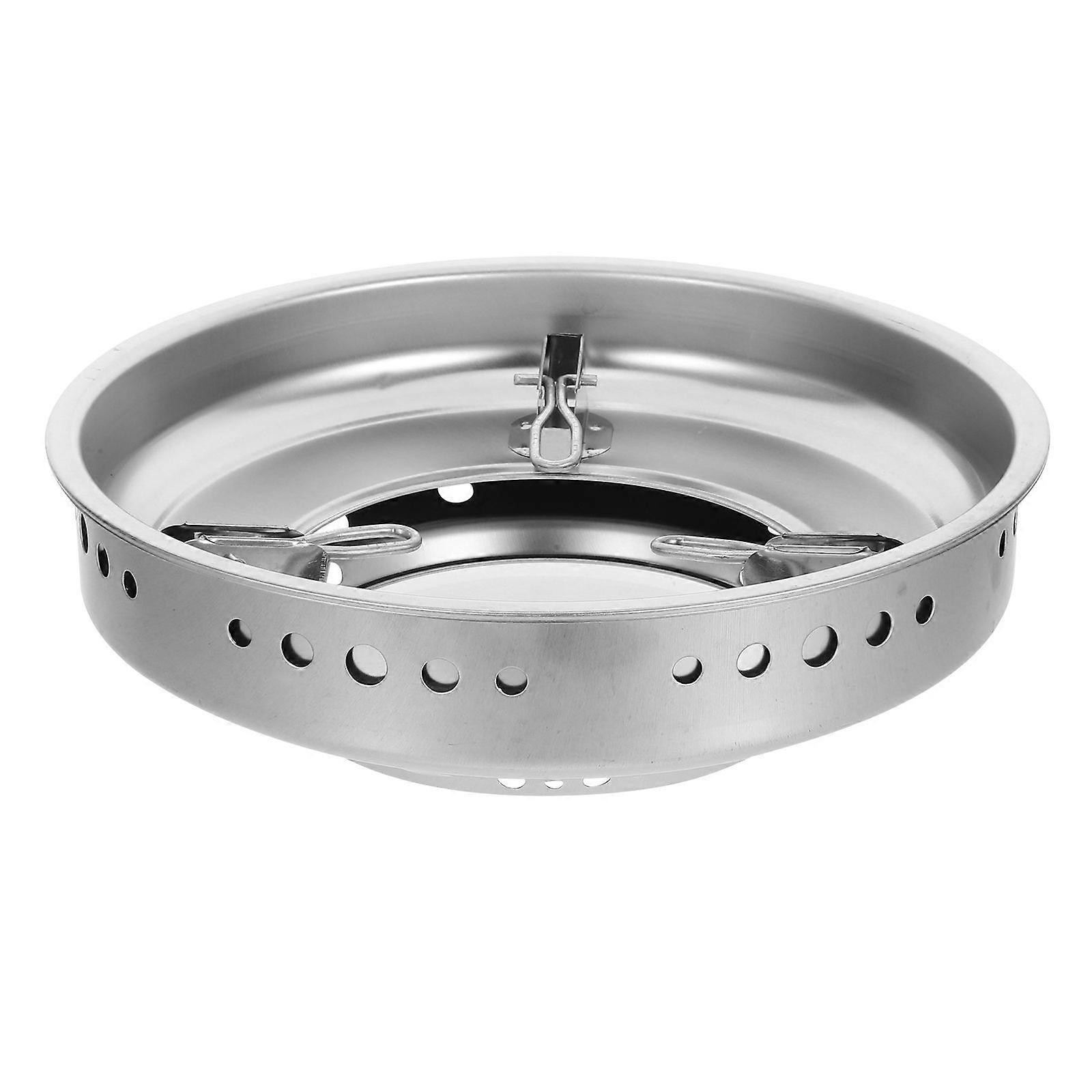 Silver Wok Stand for Gas Stove Providing Efficient Cooking Protector