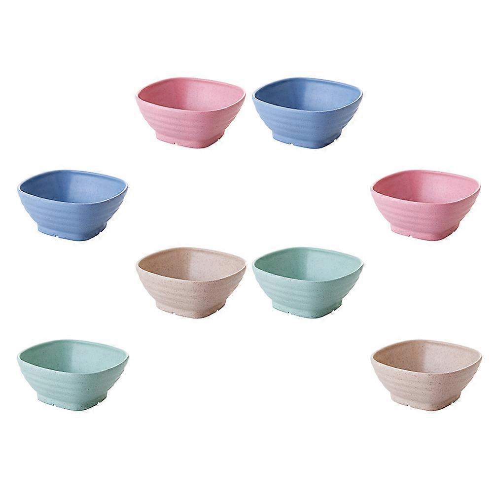 Straw Dinnerware for Home Use with 8Pcs Heat Resistant Bowls