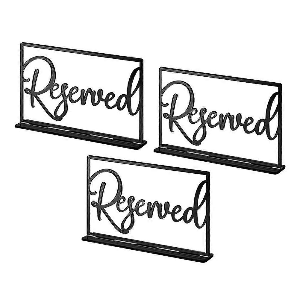 Table Reserved Signs Wedding Acrylic Seating Signs 3Pcs Set