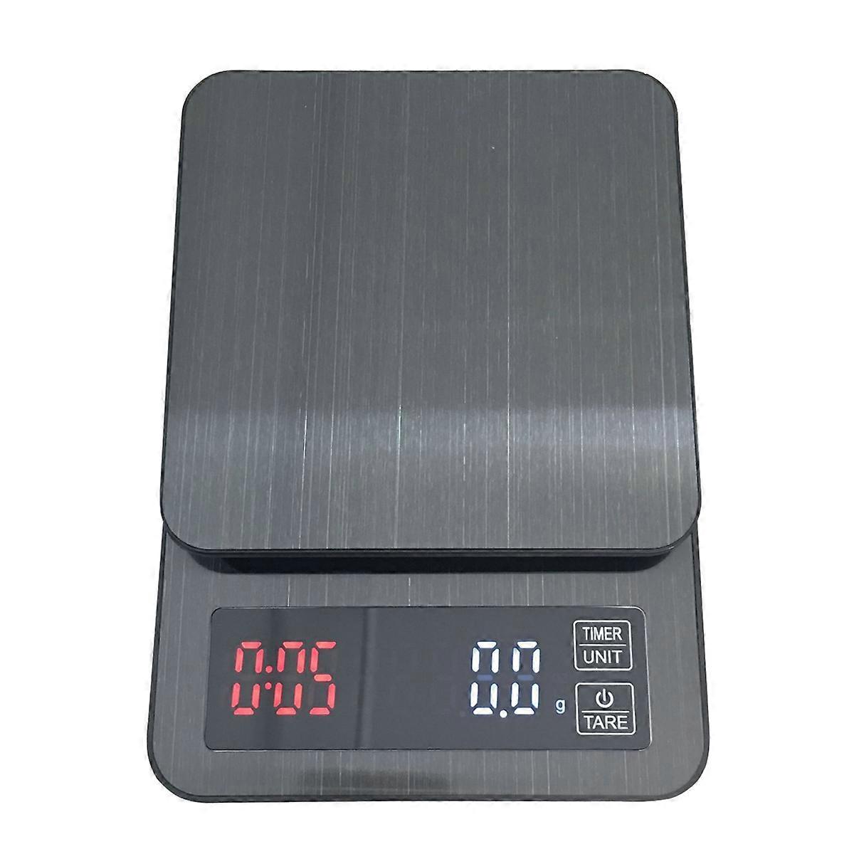 Portable Mini Digital Scale Large Display Measuring Kitchen Use Grey 1Set