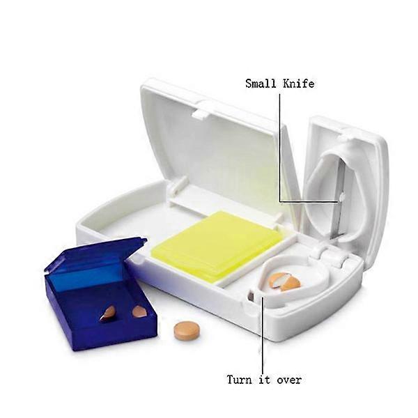 Medicine Pill Box Portable Tablet Case for Pocket Container White