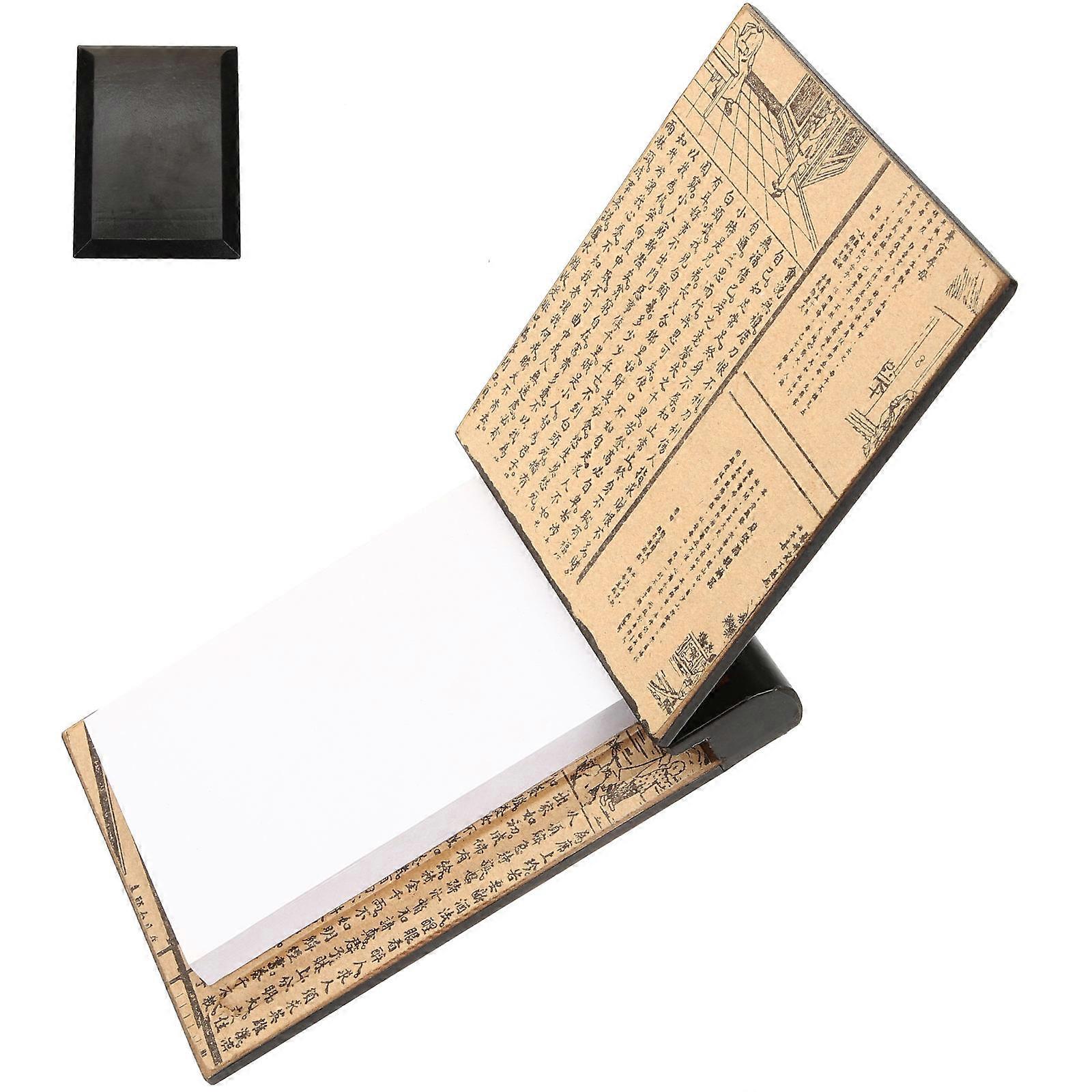 Black Retro Notepad for Journaling with 3Pcs Antique Writing Pads