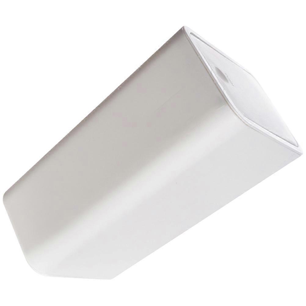 White Plastic Room Trash Can with Lid for Storage Use Rectangle Design Ideal for Home Office Bedroom