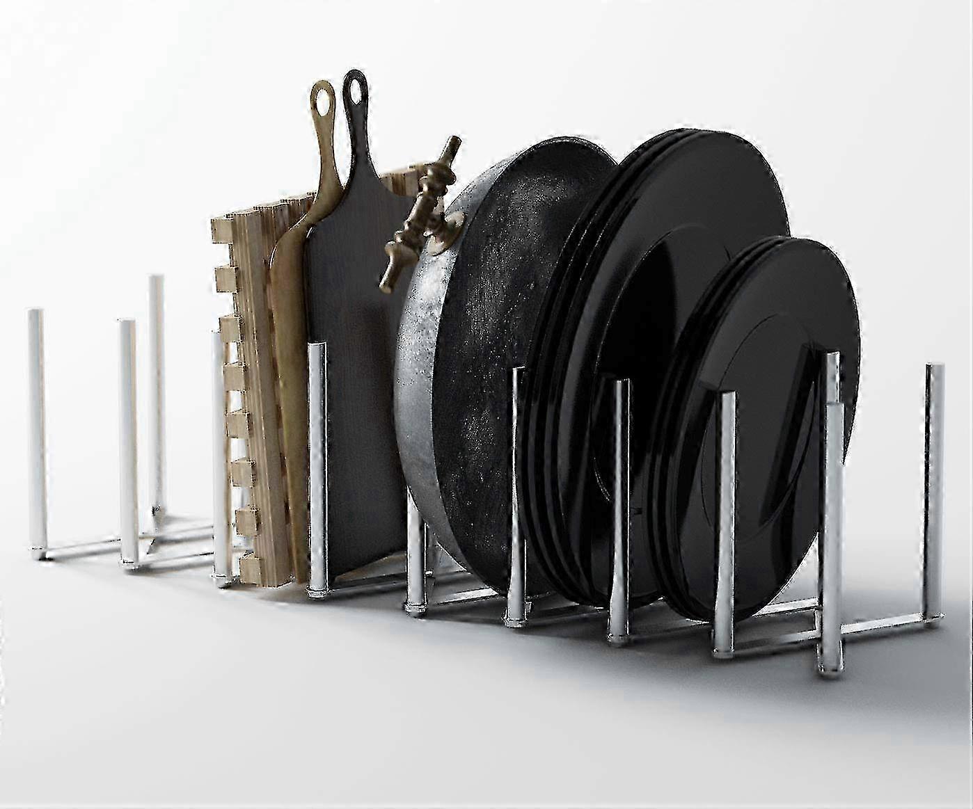 Stainless steel pot storage rack with 8-layer 2025