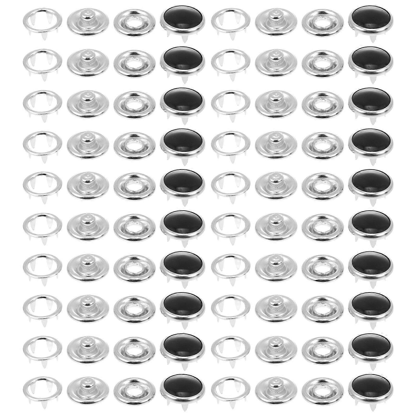 Sewing Snap Buttons Kit Five Claw Snap Fasteners for DIY 100Sets