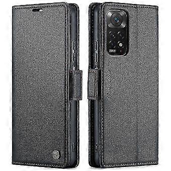 2025 CaseMe Case For Xiaomi Redmi Note 11 4G/Note 11S Anti Fraud Shockproof Case Card Slot Kickstand Wallet Case
