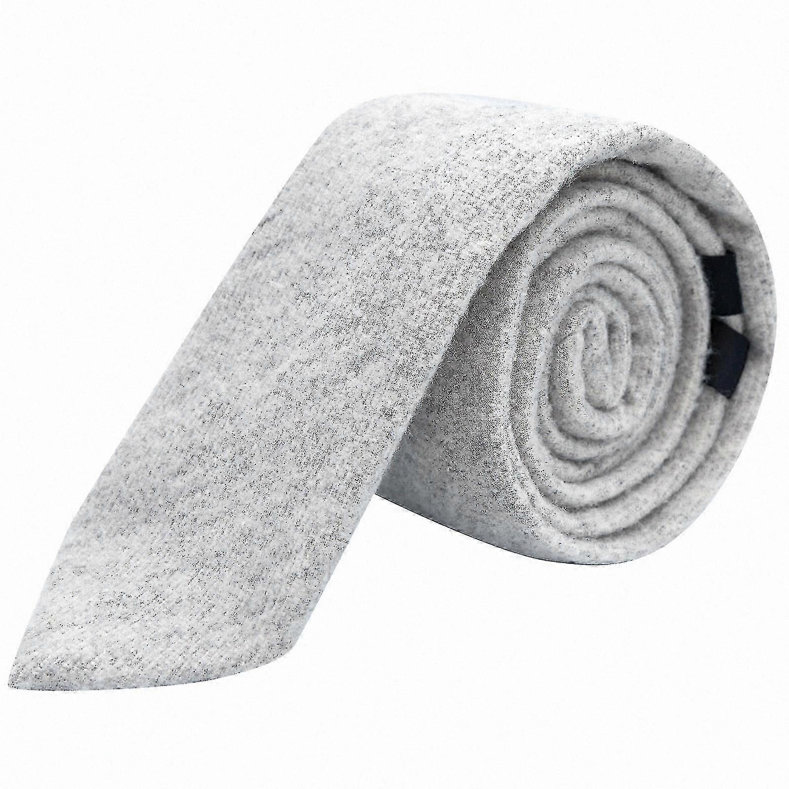 Grey Tweed Tie with Donegal Texture