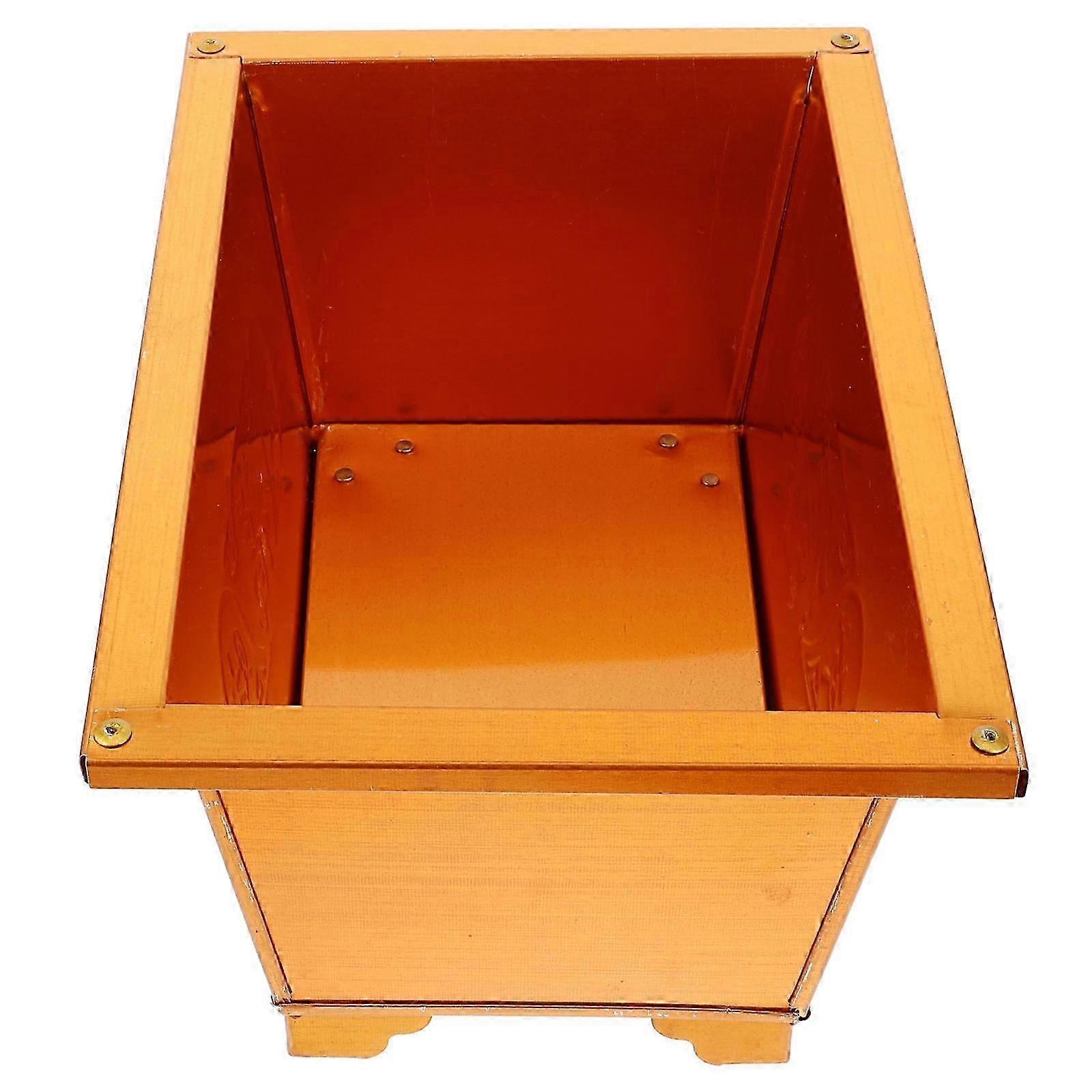 Buddhist Burning Bin Iron Incinerator For Family Worship Rectangular Shape 1Pack