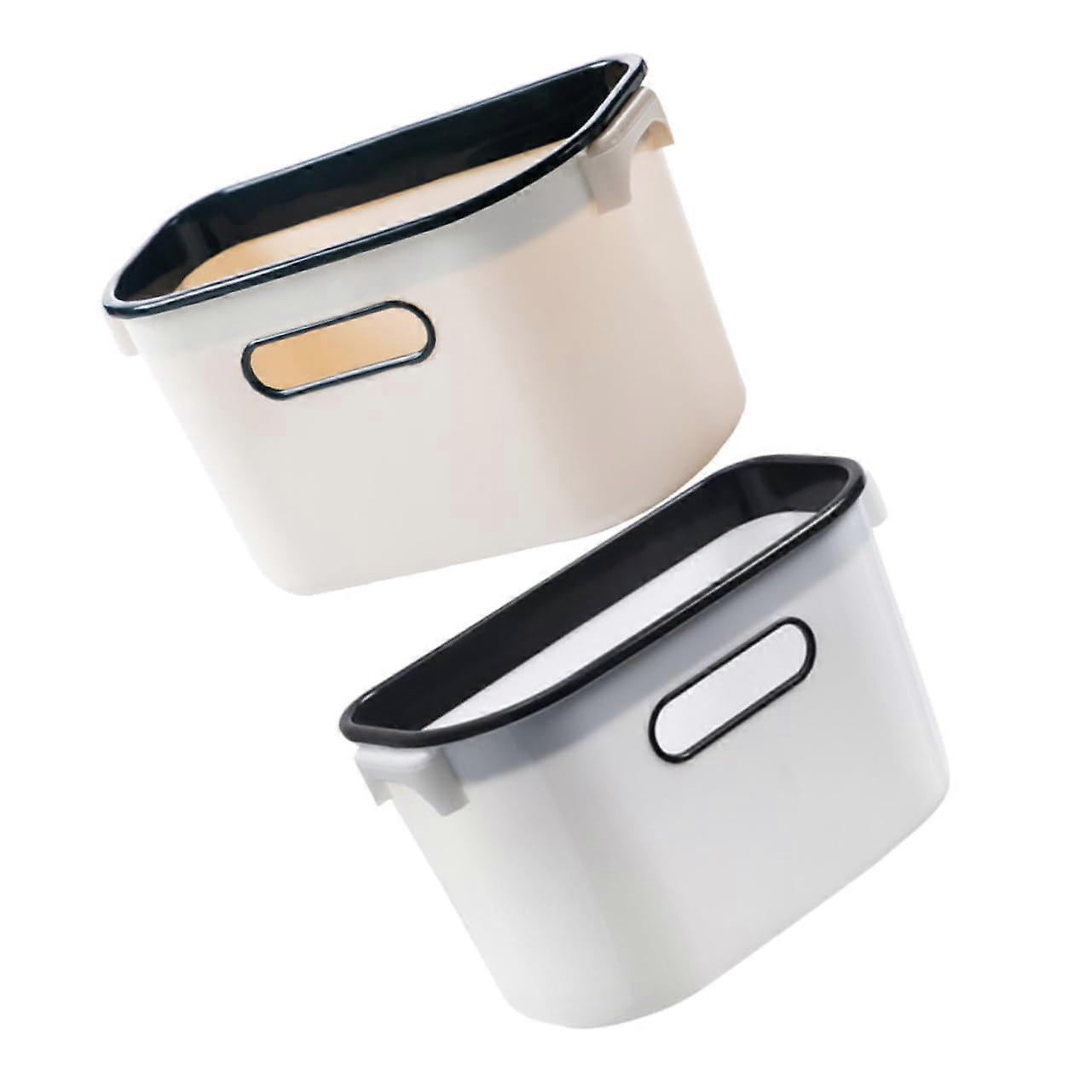 2pcs Wall Mounted Trash Can for Kitchen SpaceSaving Hanging Cabinet Door Garbage Bin Durable Plastic