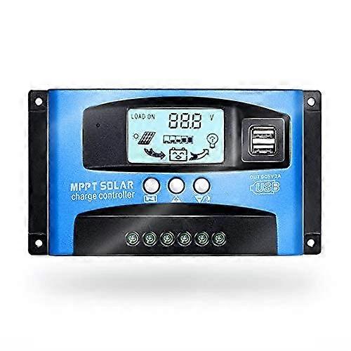 40A MPPT Solar Charge Controller 12V/24V with LCD Display Dual USB  Efficiency Battery Regulator