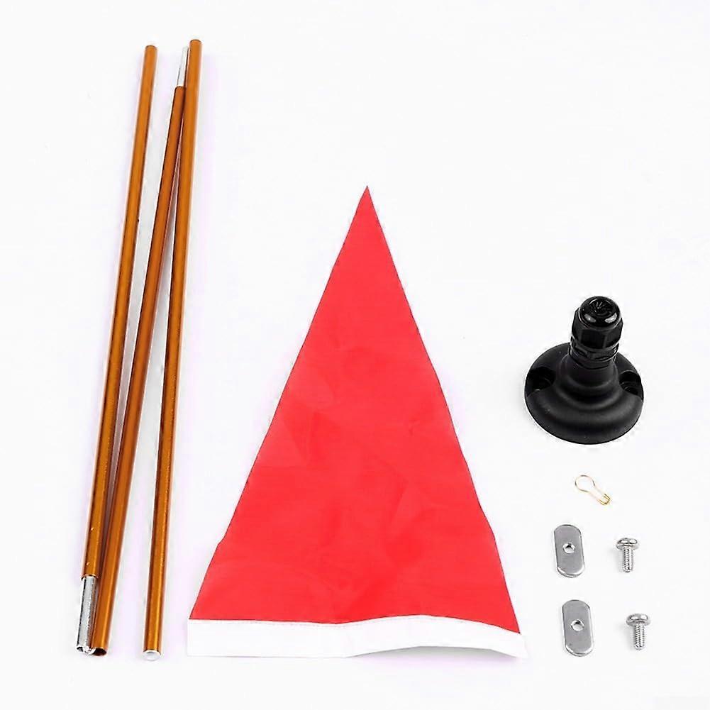 Kayak Safety Flag Kit with Collapsible Pole and Mount Base for  Visibility