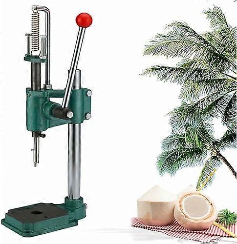 Manual Coconut Opener Tool for Green Coconuts, Safe Blade Design with Stable NonSlip Base