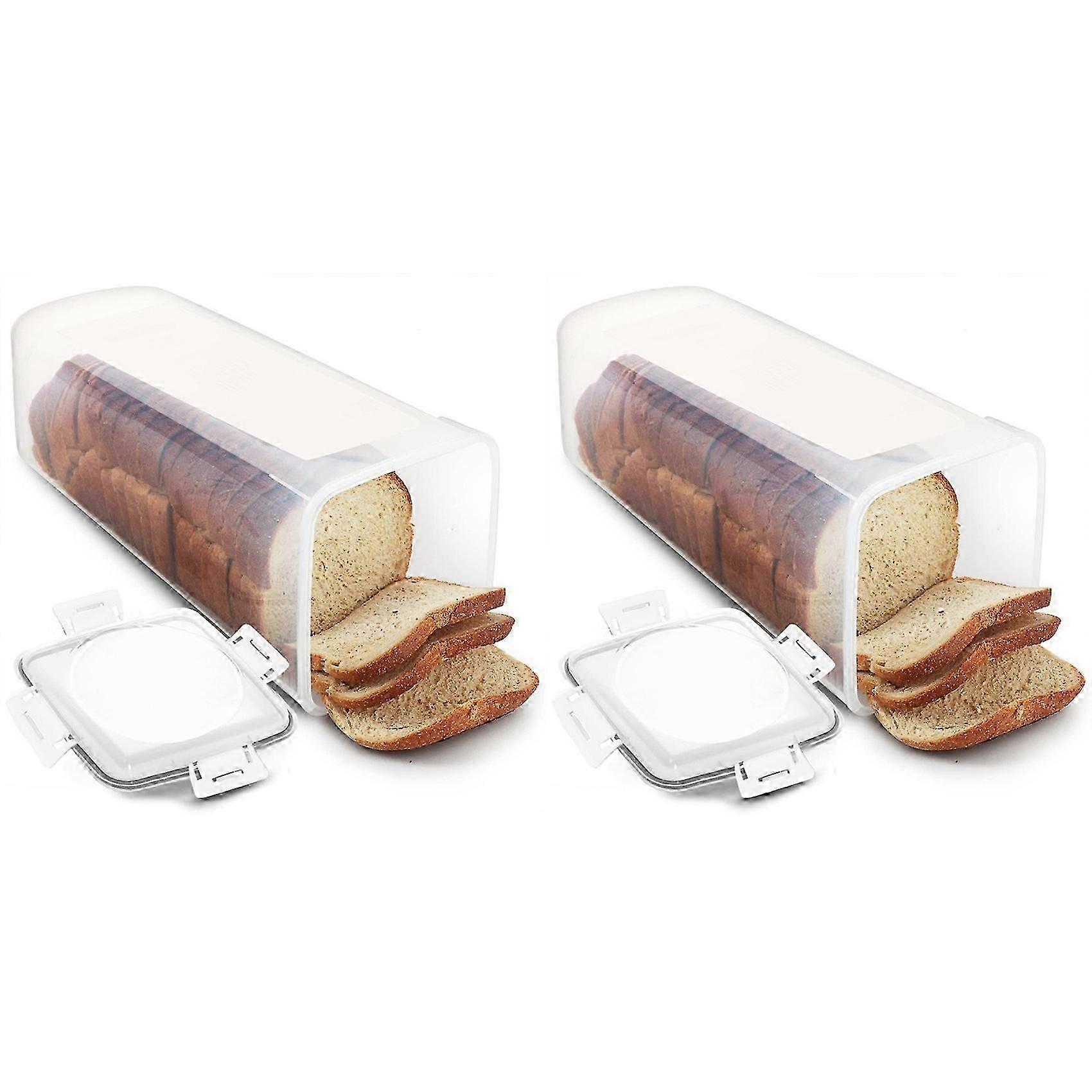2X Bread Preservation Box - Sealed Bread and Toast Storage Container for Kitchen, Practical Bread Keeper B