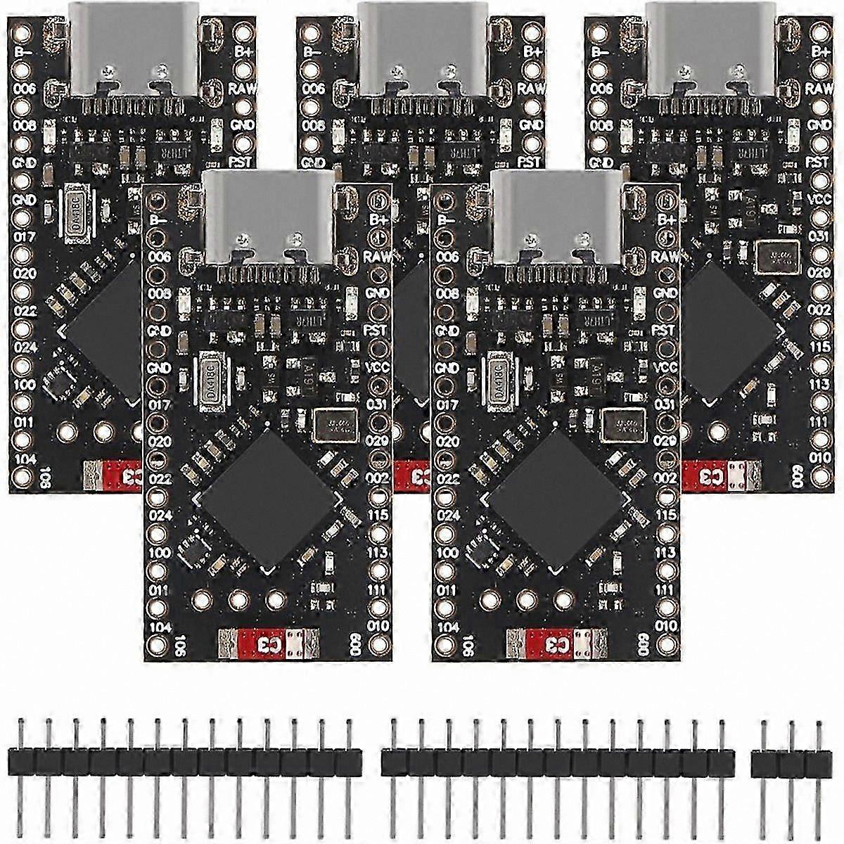 NRF52840 Pro Micro Development Board, Bluetooth 5.0, USB Type-C, Arduino IDE Compatible - 5 Pack