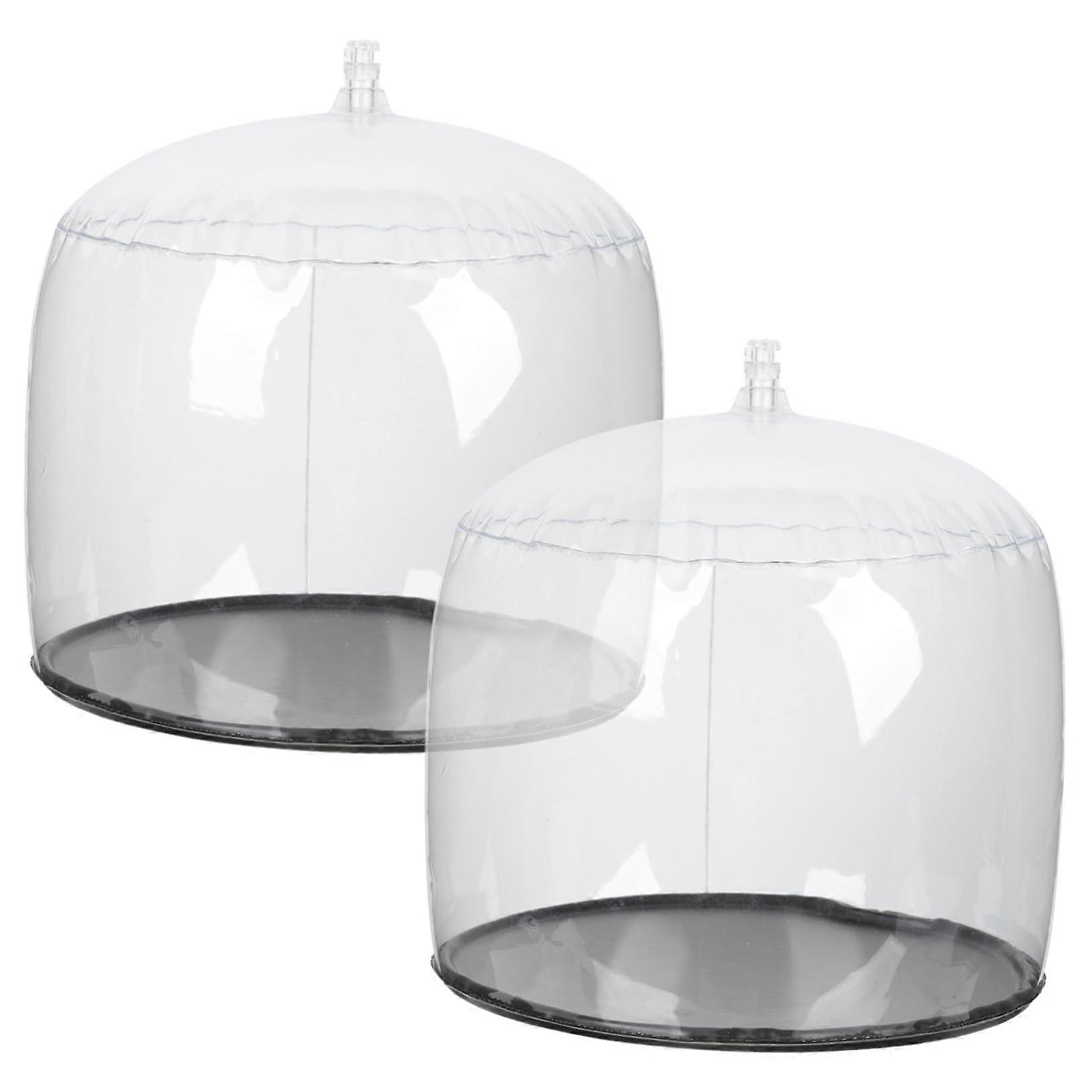 2pcs Inflatable Hat Display Stand Clear PVC Baseball Cap Holder Keeps Hat Shape for Home and Retail