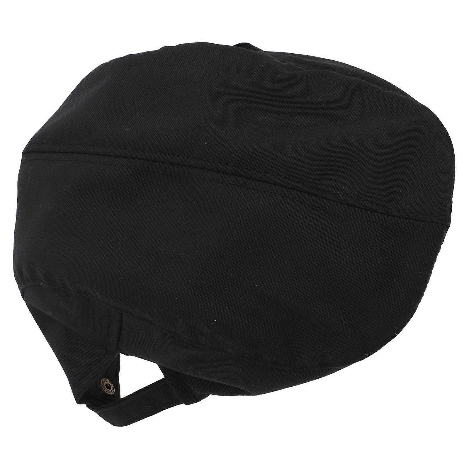 Cooking Hat Canvas Beret Breathable Chef Kitchen Kitchens Black 1Set
