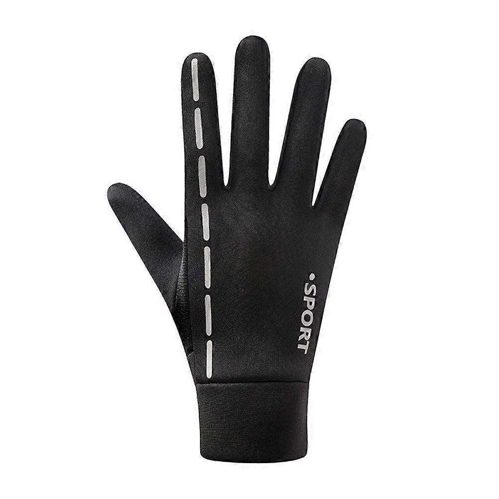 Cycling Gloves Windproof Screen Touch Gloves for Outdoor Use Black