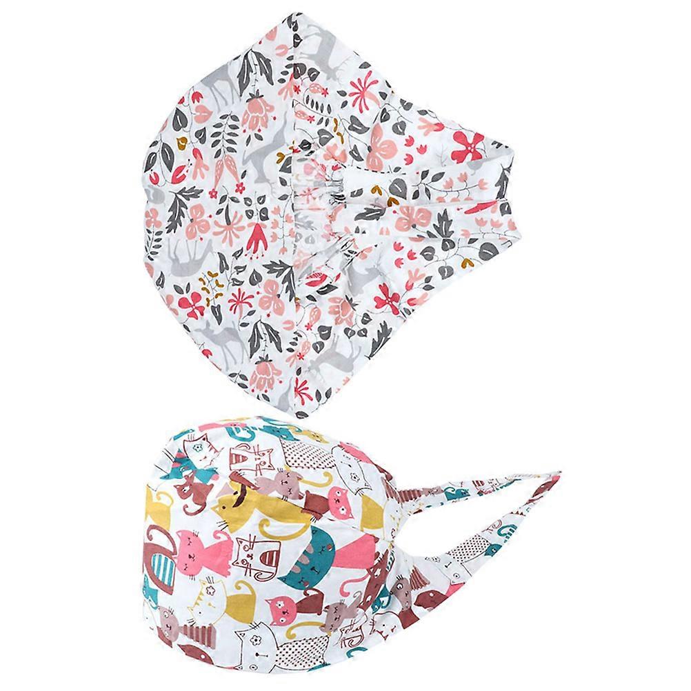 Assorted Color Protective Headcloth Cotton Working Hat 2Pcs for Professionals