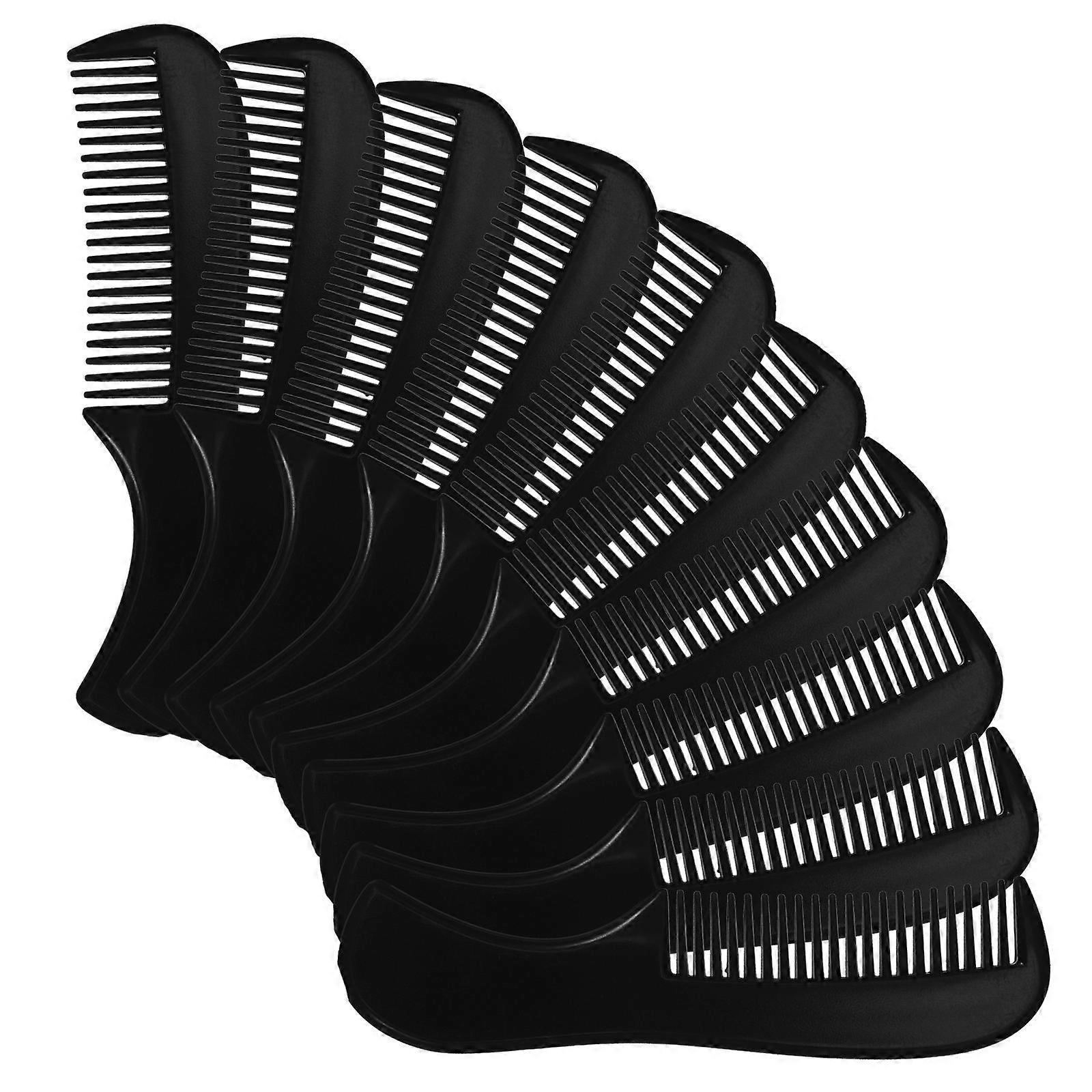 Black Mustache Comb Beard Comb for Styling 10Pcs Practical Set