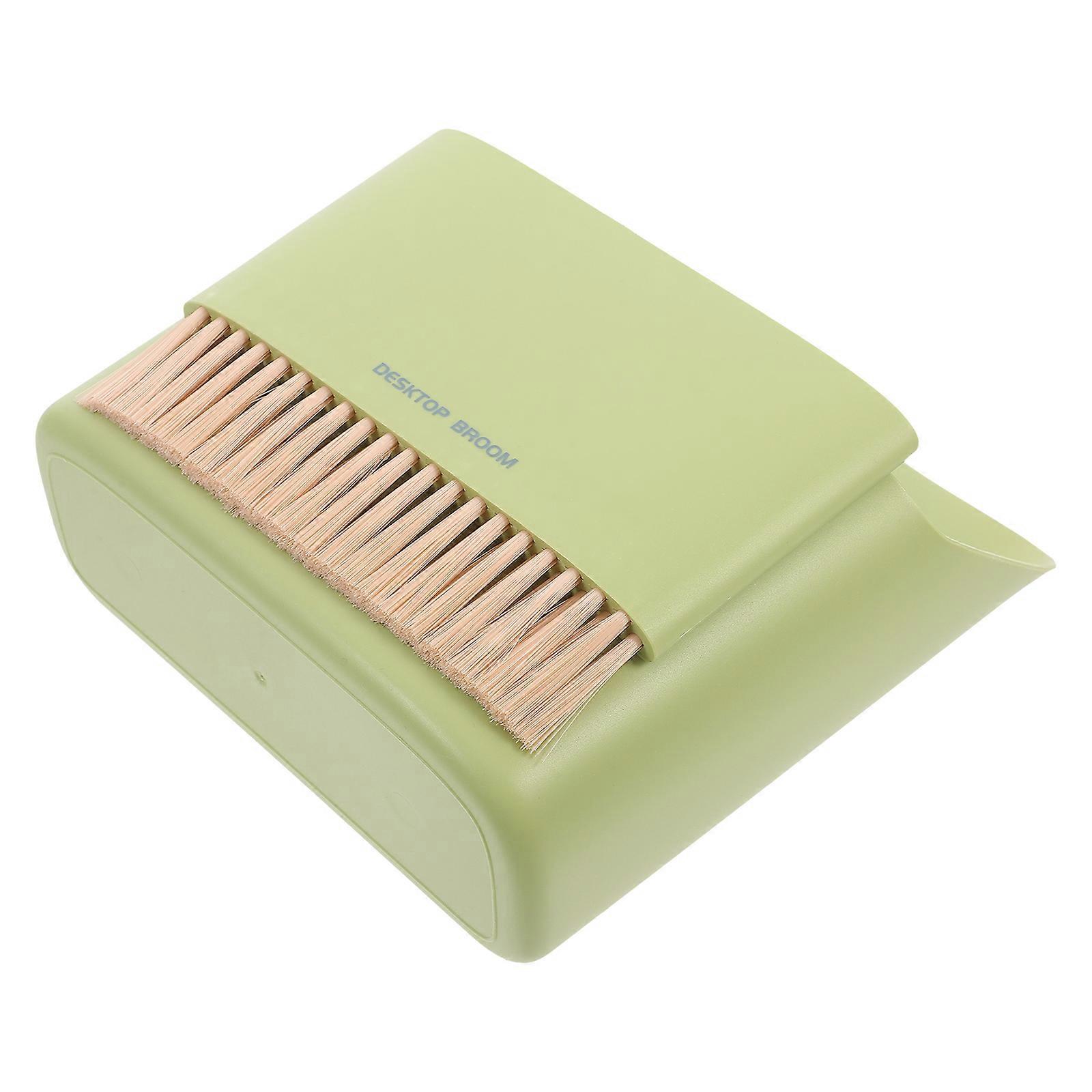 Small Dustpan and Brush Set for Detailing Cleaning 5Sets Plastic Green