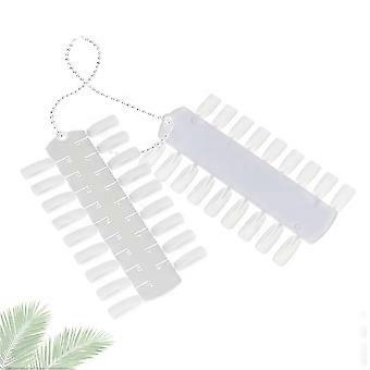 216 Tips Nail Color Swatch Board, Durable Plastic Nail Art Display Wheel for Gel Polish