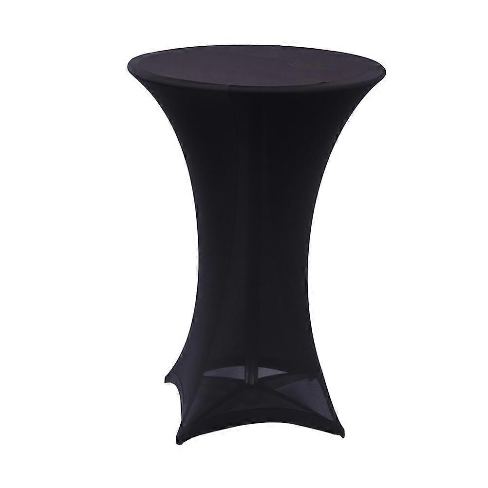 Stretchy Table Cover for Cocktail Table 2Pcs Black Elegant Design