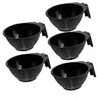5pcs Hair Dye Mixing Bowl Set with Handle Large Plastic Tinting Bowls for Salon and Home
