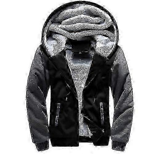 Thick Fleece Jacket for Men with Hood Winter Warm Coat  MONG