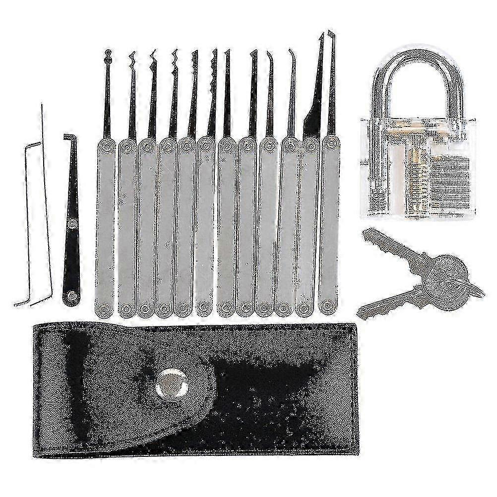 15Pcs Professional Lock Pick Kit for Beginners and Experts