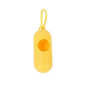 Leakproof Dog Poop Bag Dispenser with Hook, Yellow