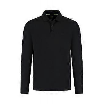 Men's Hugo Boss | 50536609 Plisy Cotton Pique Long Sleeve Polo Top