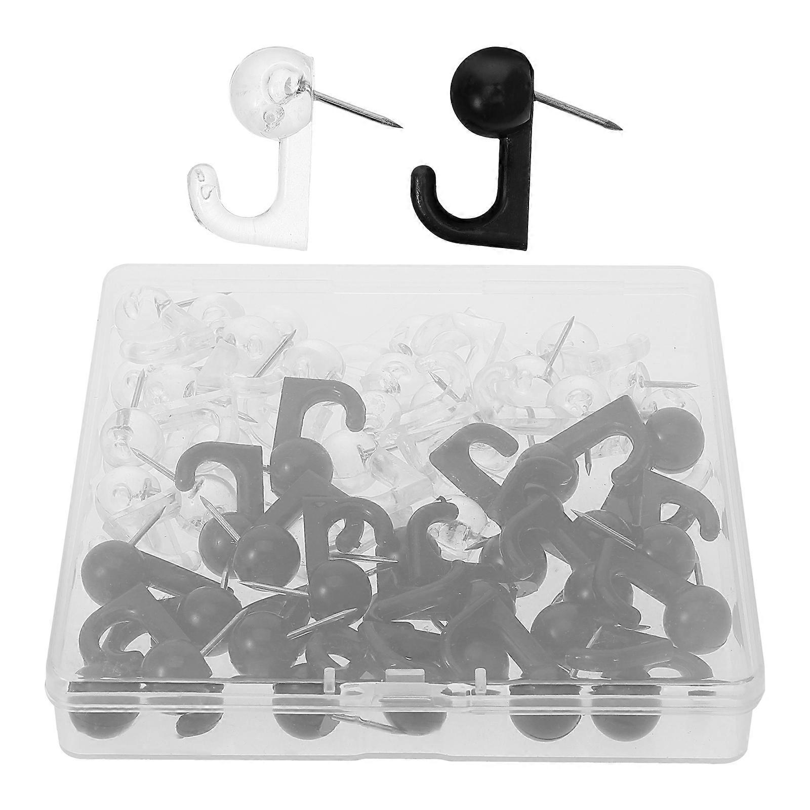 Delicate Hanging Thumbtacks Hooks Assorted Color for Home 50Pcs