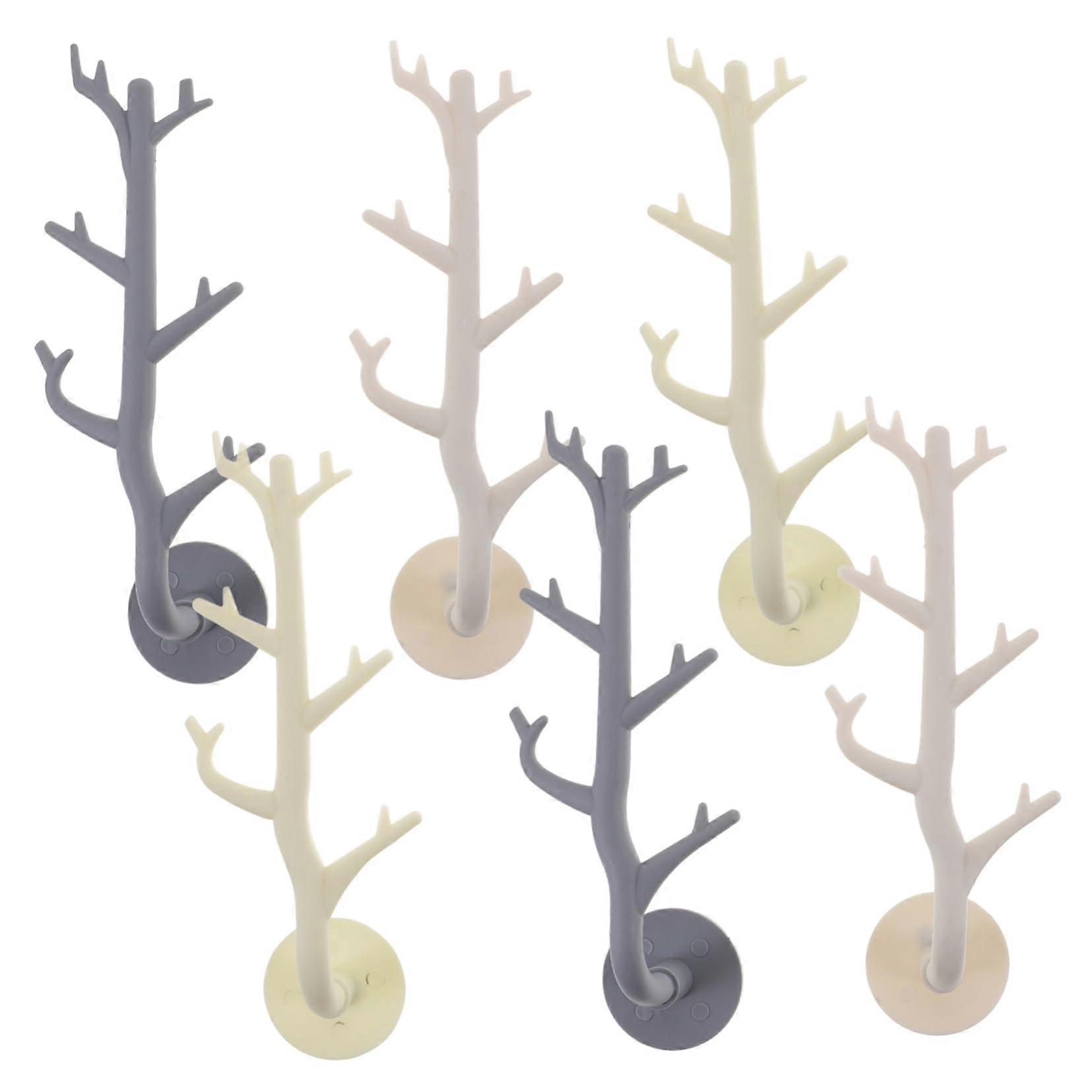 Decorative Wall Hooks Set Rustic Branch Shaped Resin Coat Hooks SpaceSaving Wall Mounted Design