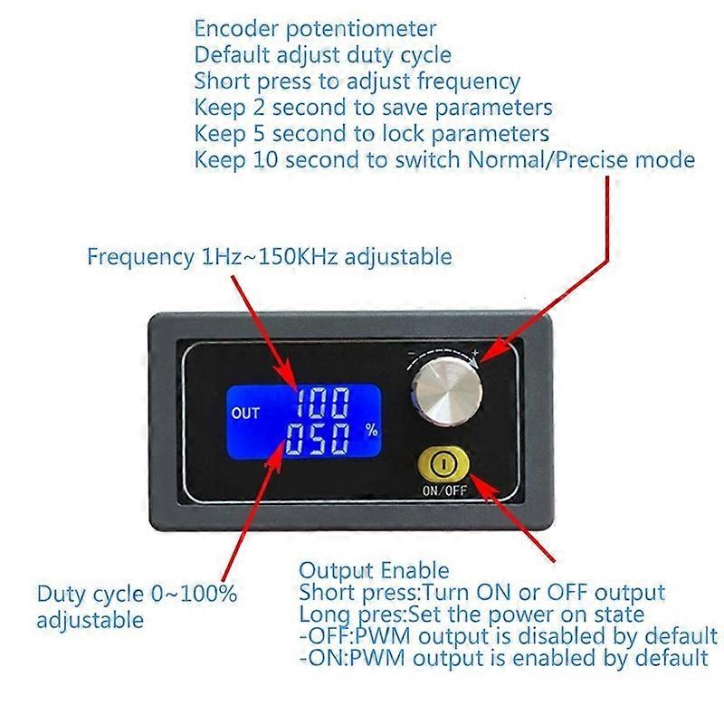 Frequency PWM Duty Cycle Generator Adjustable Pulse Module Signal Square