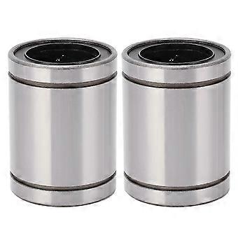 2Pcs Linear Ball Bearings Steel Low Noise High Speed Cylinder Linear Bearings compatible with 3D Printers and Engraving Machines