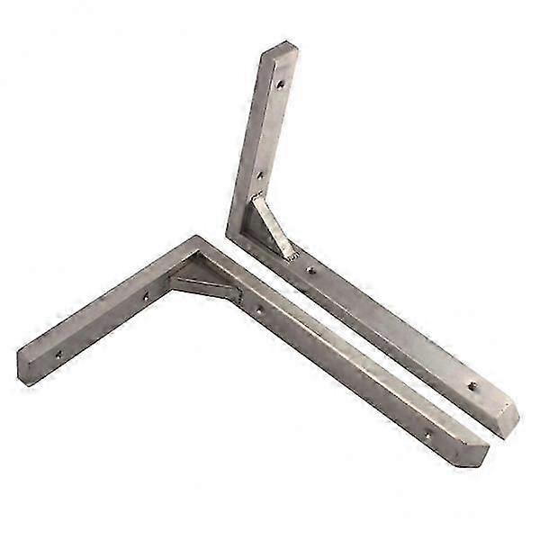 4x2 Pcs Stainless Steel Triangular Corner Wall Shelf Bracket