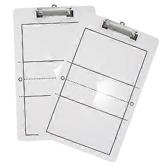 2Pcs PVC Volleyball Coaching Board for Use Durable Writing Boards