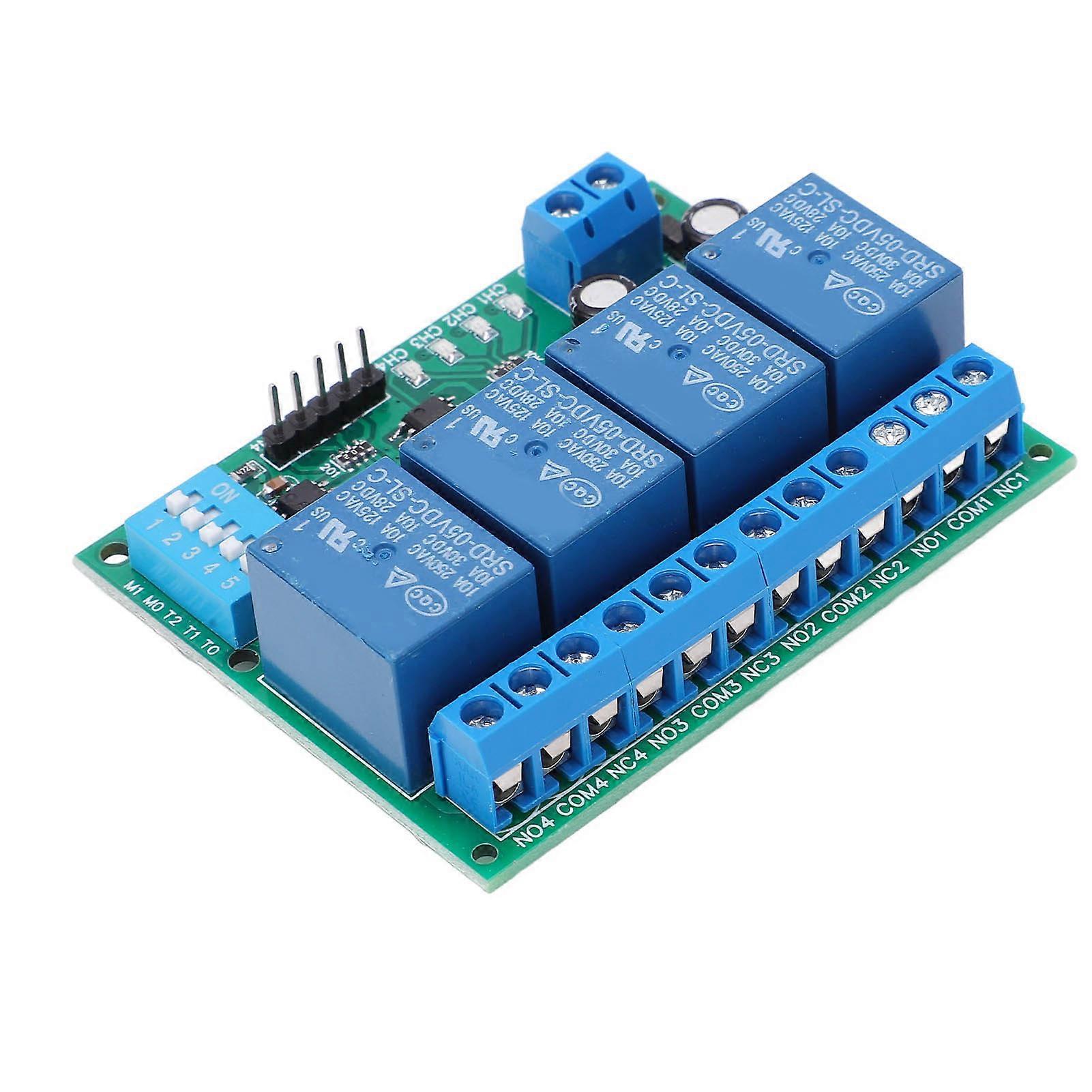 Relay Module DIP 4 Channel Control Board Switch Controller DC 5V Accessory for Electronics