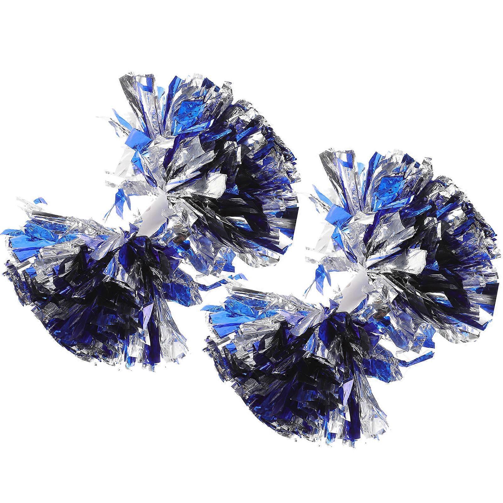 Pompons de cheerleading bleus, 2 pièces, pour spectacles.