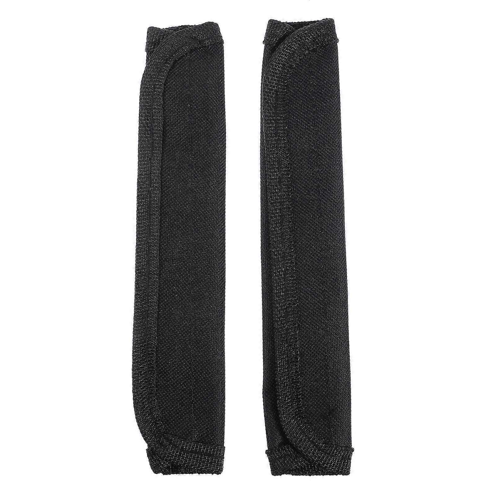 Black Nylon Shoulder Strap Pad for Backpack Weight Reduction 2Pcs