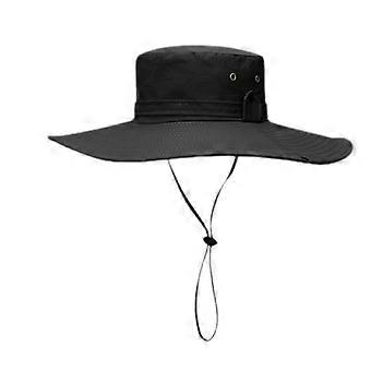 Cotton Sun Hat UV Protection Summer Hats Beach Hat Safari Boonie Hat Foldable Fishsing Hat with Adjustable Chin Strap-MZ001