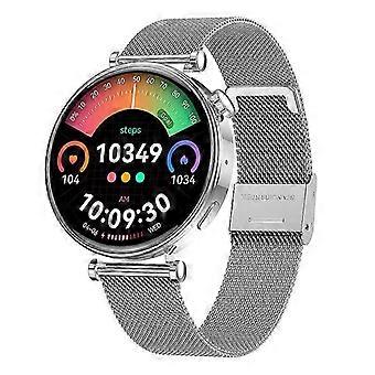 Dames smartwatch 1,32 inch AMOLED AOD, Bluetooth bellen, meer dan 100 sportmodi - Zilver