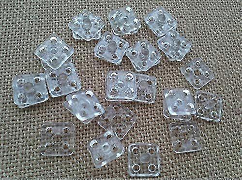 Square Clear Plastic Press Snap Button Fastner Studs Garment Sewing On Clothes